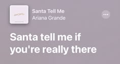 an ad for santa tell me if you're really there