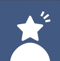 a white star on top of a blue background