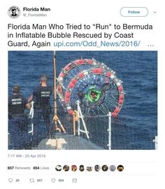 two men standing on top of a boat next to a ferris wheel in the ocean