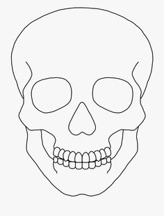 a black and white drawing of a skull