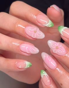 3d Nail Designs, Nail Designs Pictures, Art Deco Nails, Airbrush Nails, Cute Acrylic Nail Designs, Really Cute Nails, Diamond Nails