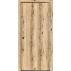 an unfinished wooden door on white background