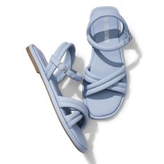 New In Box Brand: Dream Pairs Sandals Light Blue Flat Foam Padded Quilted Crossover Straps Open Square Toe Ankle Strap Adjustable Buckle Closure Breathable Cushion Insole Non-Slip Rubber Outsole Lightweight Comfy Size 11 Blue Sandals Outfit, Blue Flat Sandals, Light Blue Sandals, Graduation Shoes, Wardrobe Aesthetic, Size 11 Women Shoes, Vacation Shoes, Block Sandals, Strappy Flats