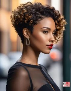 Short Natural Fade Haircuts For Black Females (2024) « Only Hairstyles Color Ideas For Short Curly Hair, Curly Bob Hairstyles Short, African American Short Natural Hairstyle, Haircut For Short Curly Hair For Women, Short Curly Womens Haircuts, Dry Curl Hairstyles Short Black Women, Short Curly Haircuts Black Women, Short 3c Curly Hairstyles, Black Short Natural Hairstyles Ideas