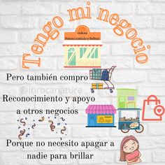 an advertisement for a grocery store on the side of a brick wall with words written in spanish