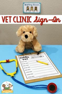 a teddy bear sitting on top of a clipboard next to a doctor's stethoscope