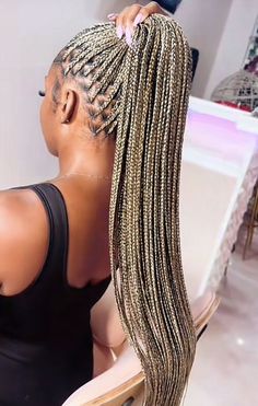 Blonde Box Braids, Blonde Braids, Box Braids Hairstyles For Black Women, Braids Hairstyles Pictures, Braided Cornrow Hairstyles