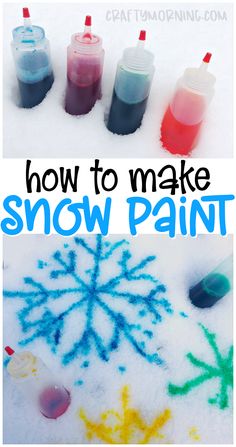 how to make snow paint for kids