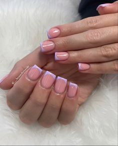 Square Gel Nails, Quinceanera Nails, Solar Nails, Gel Nails French, Gold Acrylic Nails, French Manicure Nails, Simple Gel Nails, Colored Acrylic Nails, Cute Acrylic Nail Designs