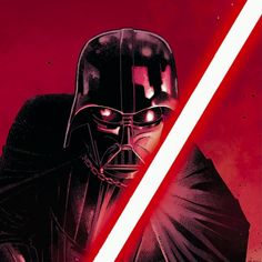 darth vader from star wars is shown in this comic book cover art work