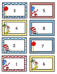 dr seuss and the cat in the hat printable name tags for classroom use