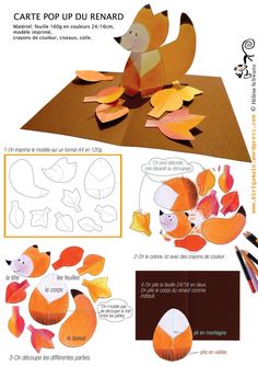 the instructions for making an origami fish out of paper and cut into pieces