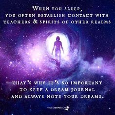 when we sleep, we are closest to other realms and are able to communicate and connect. this is why it's a good idea to keep a dream journal. the thinking mind may not understand or be able to make sense of it. but the heart knows. and there are clues that may surprise you or offer beautiful insights for healing. Nocturnal Witch, Grimoire Notebook, The Heart Knows, Witchy Planner, Dream Sleep, Eternal Soul, Parapsychology, Astral Plane, Spirit Quotes