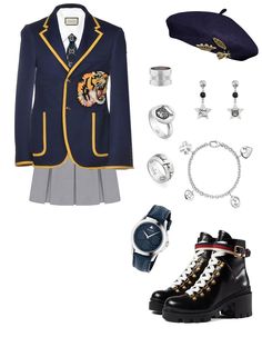 School Clothes Ideas, Grunge Polyvore, School Uniform Outfits, Fashion Grunge, School Clothes, Uniform Fashion, Korean Girl Fashion, Ulzzang Fashion, Kpop Fashion Outfits