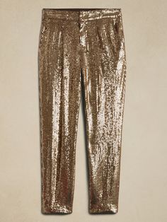 Ulla Sequin Pant | Banana Republic Gold Sequin Pants, Sequin Trousers, Sequin Pant, Holiday Outfits Women, Nye Outfits, Sequin Pants, Fun Pants, At Midnight, A Kiss