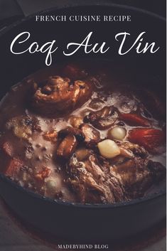 the french cuisine recipe coq au vin