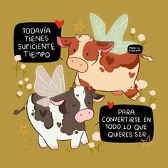 two cows are standing next to each other with speech bubbles above their heads that say, today is valentine's day