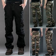 Find many great new & used options and get the best deals for Men's Camo Cargo Pants Military Army Combat Work Camping Trousers Multi Pockets at the best online prices at eBay! Free shipping for many products! Military Outfit Men, Apocalypse Clothing, Mens Coveralls, Army Outfit, Army Costume, Work Overalls, Army Clothes, Military Looks