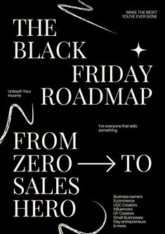 Black Friday from Zero Sales To Hero, ebook cover for Black Friday tips Black Friday Template, Black Friday Newsletter, Black Friday Images, Black Friday Sale Design, Canva Social Media Templates