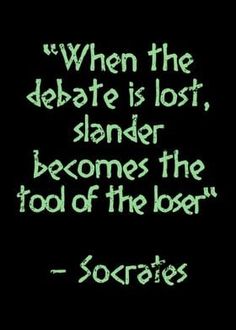 a quote that reads, when the debate is lost, sander becomes the tool of the