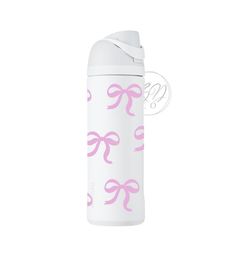 thermos bottle with pink bows on it