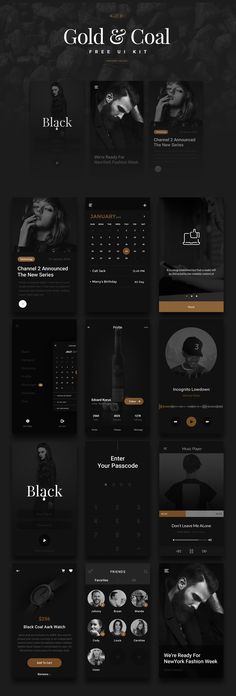 the website design for gold and coal, which is designed to look like it has many different