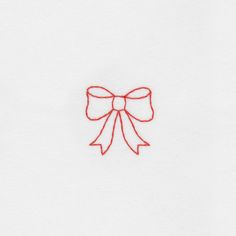 a red bow is drawn on a white shirt