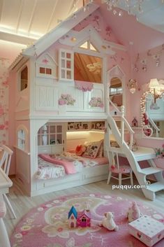 Princess Bedroom Ideas: Creating a Magical Haven for Your Little Royalty - Puqqu Pink Toddler Rooms, Farmhouse Beds, Girls Princess Bedroom, Girls Princess Room, Fairytale Bedroom, Girls Apartment, Whimsical Room, Environment References