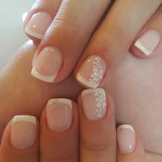 French Manicure Ideas, French Manicure Designs, Wedding Nails French, Manicure Nail Designs, French Manicure Nails, Pedicure Designs, French Manicures, Summery Nails, French Nail Designs