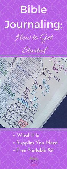 a bible journal with writing on it and the words bible journaling how to get started