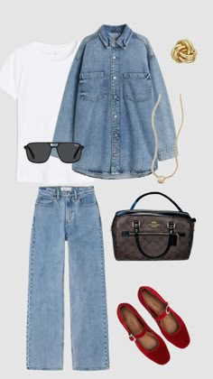 Lunch Casual Outfit, Plus Size Staple Wardrobe Pieces, Graphic Shirt Outfit, Work Fall Outfits Women, Relaxed Jeans Outfit, Check Shirt Outfit Women, Trendy Work Outfits For Women, Everyday Fashion Outfits, All Jeans