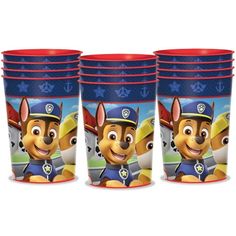 paw patrol plastic cups set of 8