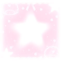 a pink background with white stars and clouds