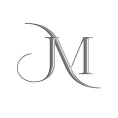 the letter m is shown in silver