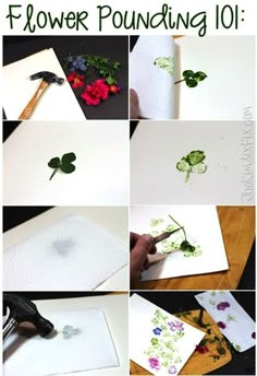 the instructions to make flower pouncing 101