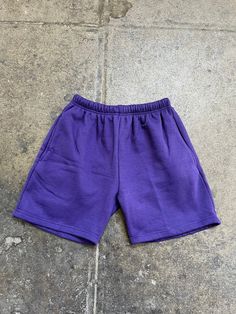 The super comfy Fleece Shorts. Made from our thick fleece material. Featuring an elastic waist, pockets and drawstrings. Please see last photo slide for full size chart Made from 50% Cotton 50% Polyester Check out our other listings for more colors and other streetwear styles. For news and product updates give us a follow on instagram at brandonthorne.us. Cheap Purple Shorts With Pockets, Casual Short Length Sweatpants For Loungewear, Casual Short Sweatpants With Built-in Shorts, Casual Purple Sweatpants For Loungewear, Casual Short Sweatpants For Leisure, Casual Fleece Shorts For Loungewear, Casual Purple Sweatpants With Elastic Waistband, Comfy Streetwear Bottoms With Elastic Waistband, Basic Leisure Bottoms With Pockets