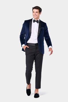 This Navy Velvet Shawl Lapel Tuxedo is perfect for any special occasion. Made from luxurious cotton velvet, it is tailored to fit both comfort and style. Its deep navy hue and traditional lapel will be sure to turn heads. Perfect for weddings or any formal event. Shawl Lapel Tuxedo, Blue Tux, Tux Shirt, Blazer Wedding, White Tux, Party Jacket, Shawl Collar Tuxedo, Black Tie Optional, Blue Velvet Fabric