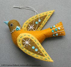 an ornament made to look like a bird