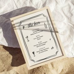 Whimsical Hand Drawn French Wedding Bar Menu Editable Template Wedding Zazzle, Wedding Bar Menu Template, Bar Menu Template, Menu Poster, Smirnoff Vodka, Bacardi Rum, Bar Menu Wedding, Linen Wedding, Sweet Rain