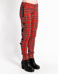 TRIPP NYC - PLAID CHAOS PANT Skull Pants, Chain Pants, Tripp Pants, Fred Perry Shirt, Victorian Clothing, Tripp Nyc, Punk Outfits, Exposed Zipper, The Chaos