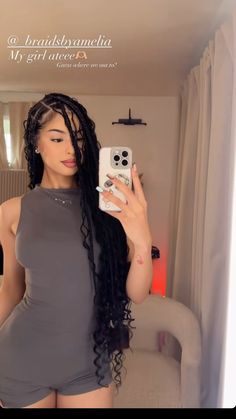 Boho Braids In Ponytail, Goddess Boho Braids Hairstyles, Box Braids Goddess Braid, Braided Hairstyles Light Skin, Layered Goddess Braids, Braids On Latinas, Box Braids Side Part, Braids On White Women, Dominican Braids