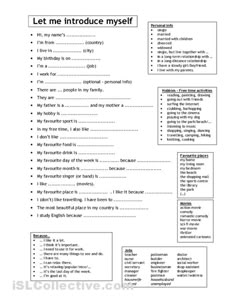 the worksheet is shown for students to use in their writing and speaking skills