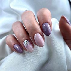 21 Simple Cute Purple Nails 17 Purple Nail Polish Colors, Cute Purple Nails, Watermelon Nail Designs, Purple Gel Nails, Purple Glitter Nails, Beach Nail Designs, Nagel Design, Purple Tips, Simple Fall Nails