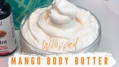 Jojoba Oil Recipes, Mango Butter Lotion Recipe, Diy Mango Butter, Diy Mango Butter Lotion, Mango Butter Recipe, Easy Body Butter Recipes, Whipped Mango Butter, Diy Mango Butter Body Butter, Shea Butter Diy