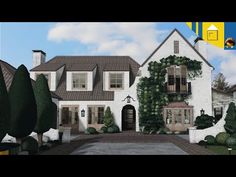 Bloxburg speedbuild: Family Mediterranean Revival | Part one | Collab with @egwynox - YouTube Luxury House Floor Plans, Modern Mansions, Mediterranean Homes Exterior, House Mediterranean, Mediterranean Revival, Bloxburg Builds