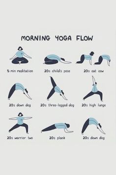 a poster with instructions on how to do yoga