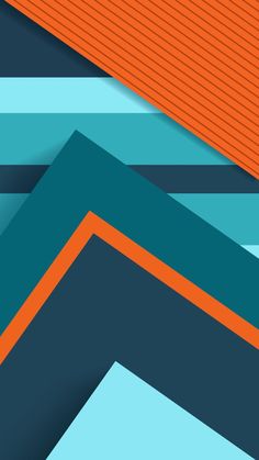 an orange and blue abstract background with diagonal lines on the bottom right hand corner,