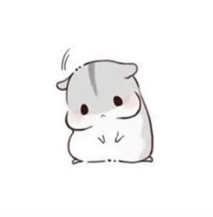 a drawing of a hamster with its eyes closed