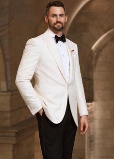 Ivory Tux, White Tuxedo Wedding, Ivory Tuxedo, Peak Lapel Tuxedo, White Tuxedo Jacket, White Wedding Suit, White Tux, Wedding Tux, Black And White Tuxedo