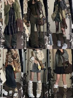 Gremlincore Outfits Summer, Elfcore Aesthetic Outfits, Avant Apocalypse Fashion, Wasteland Outfit, Viral Photo, Grunge Fits, 일본 패션, Black Hair Color, Earthy Outfits